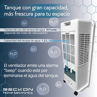 Foto 5 | Ventilador Humidificador Rociador Nebulizador Brisa Agua 68cm De Alto Premium Beckon Bv-95sea Silencioso Control Remoto