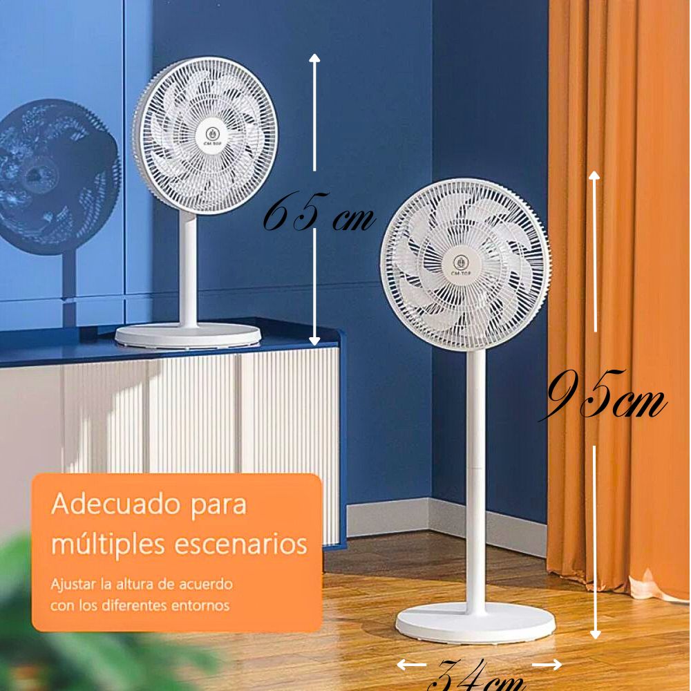 Foto 5 pulgar | Ventilador De Pie Altura Ajustable Con 10 Aspas 3 Velocidades