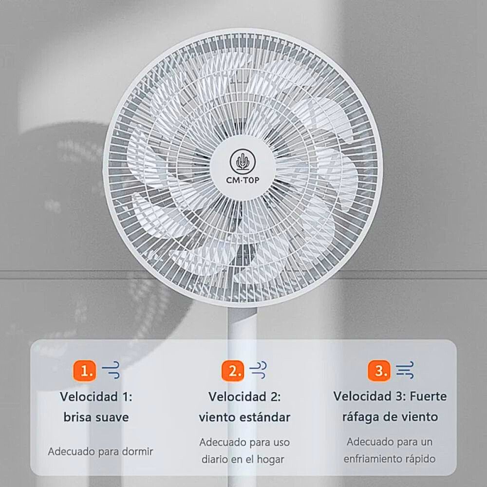 Foto 7 pulgar | Ventilador De Pie Altura Ajustable Con 10 Aspas 3 Velocidades