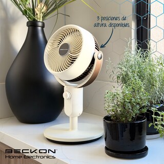 Foto 6 | Ventilador De Pedestal Decorativo Premium Beckon Bv-45star Alta Potencia 27cm De Diámetro 3 Posiciones De Altura Os