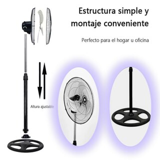 Foto 3 | Ventilador Con 3 Aspas De Metal 18'' De Diámetro 127v 62*51*17cm