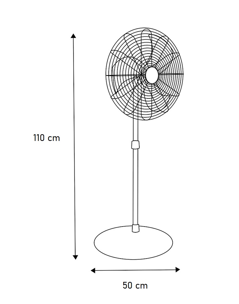 Foto 6 pulgar | Ventilador Thermoflex Tfpf-18 Oscilante De Pedestal, 18 Pulgadas, 3 Velocidades, 5 Aspas