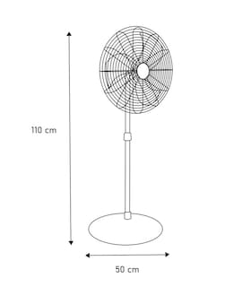 Foto 5 | Ventilador Thermoflex Tfpf-18 Oscilante De Pedestal, 18 Pulgadas, 3 Velocidades, 5 Aspas