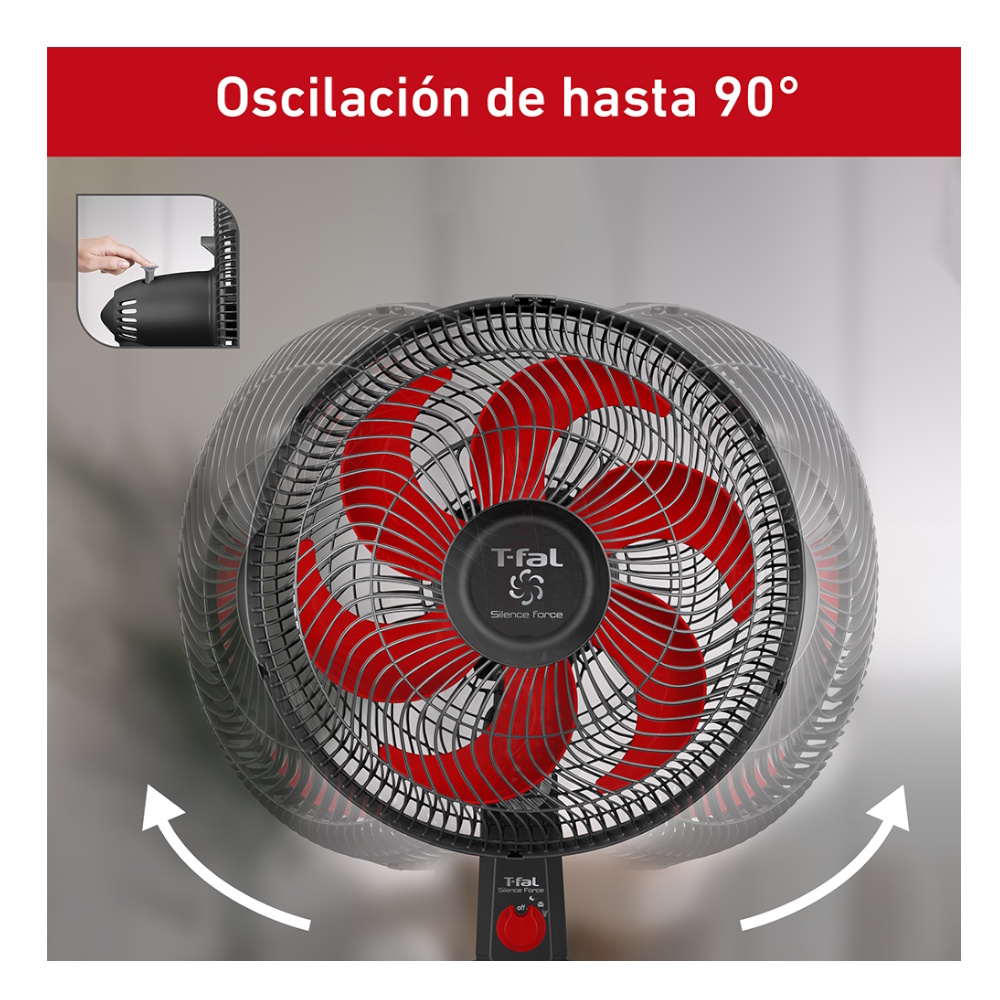 Foto 3 pulgar | Ventilador Silence Force Potente 35cm 3vel Ve32a3x0 T-fal