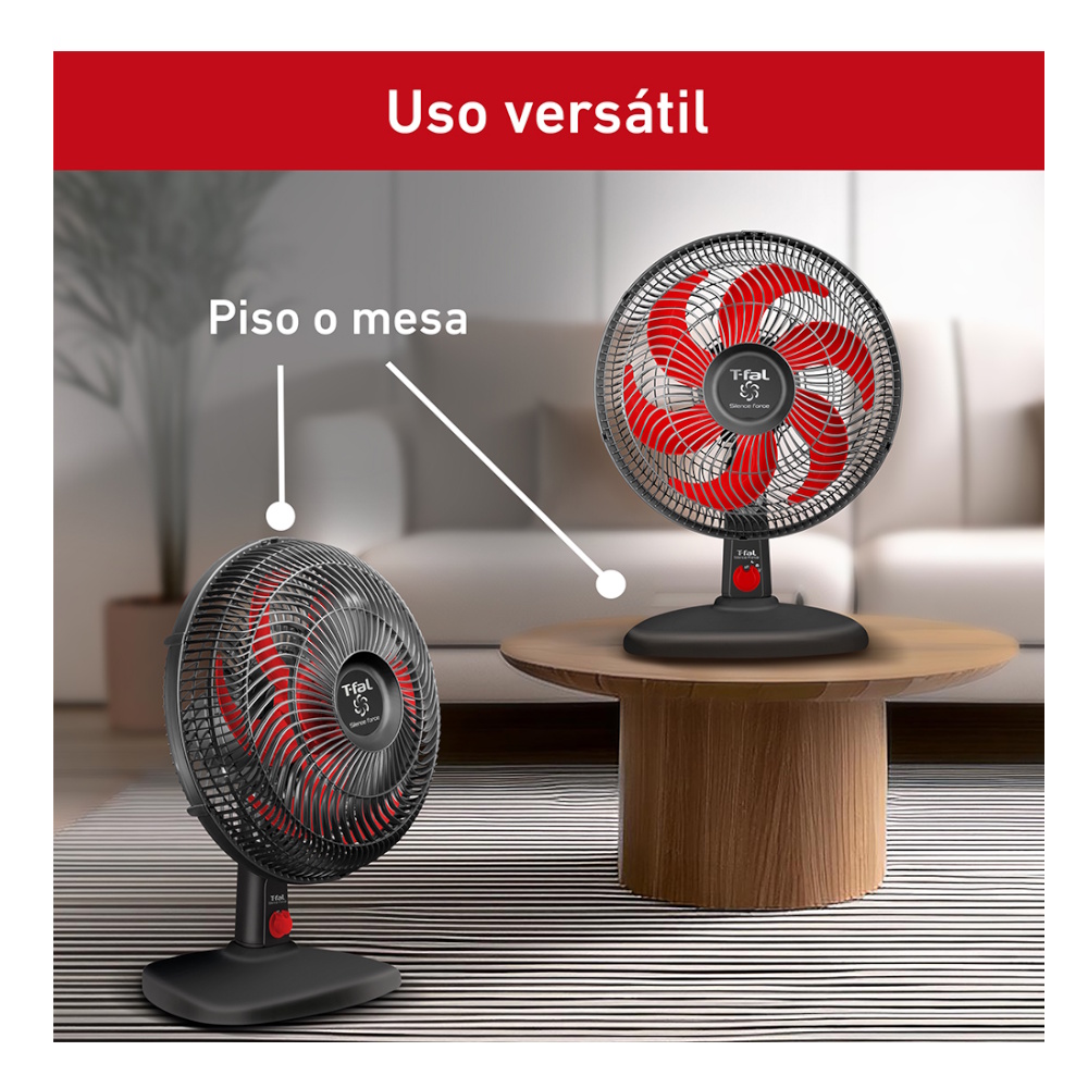 Foto 5 pulgar | Ventilador Silence Force Potente 35cm 3vel Ve32a3x0 T-fal