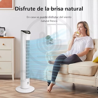Foto 3 | Ventilador De Torre Silencioso 3 Velocidades Oscilante Portátil