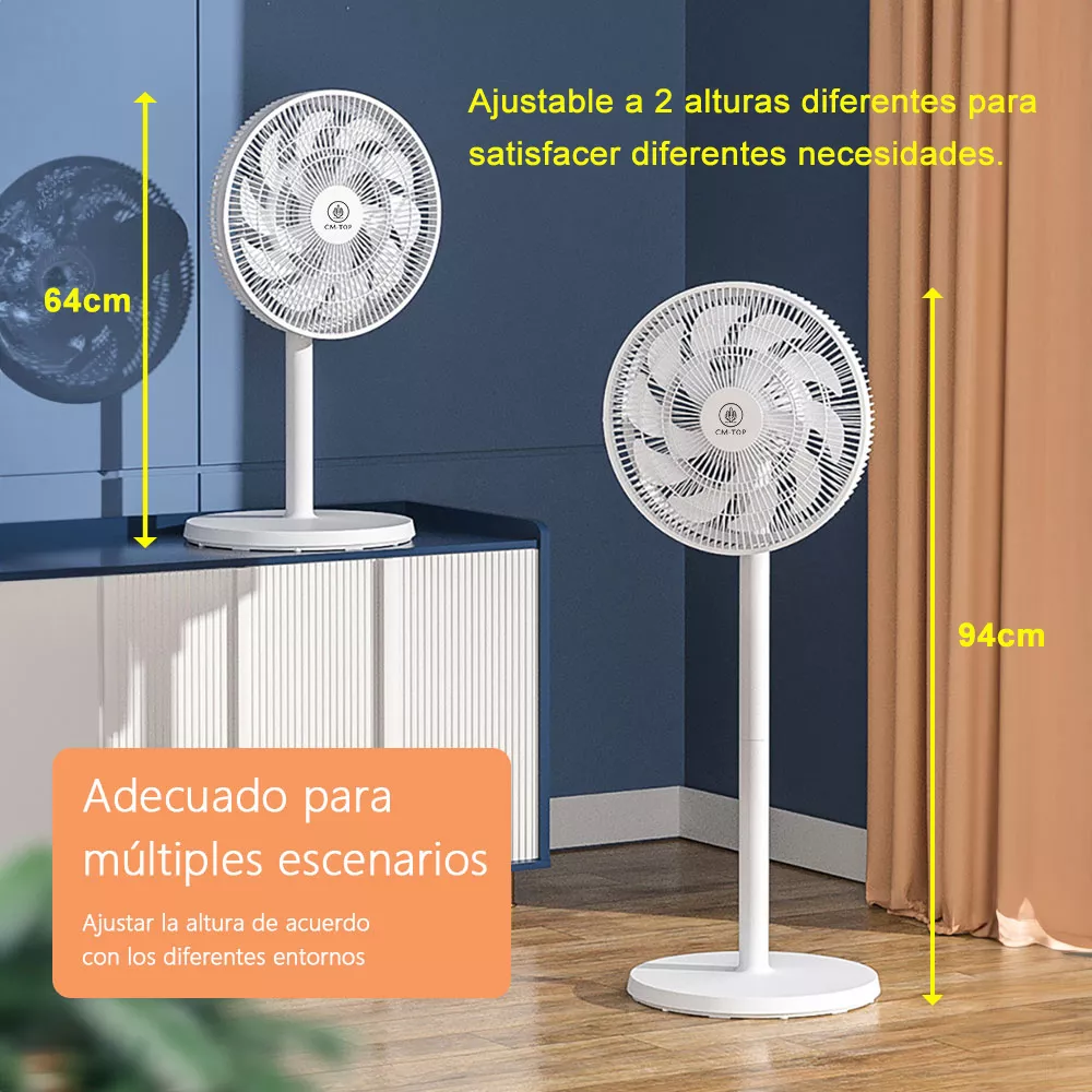 Foto 3 pulgar | Ventilador de Pedestal 15 Aspas Portátil 3 Velocidades Oscilante