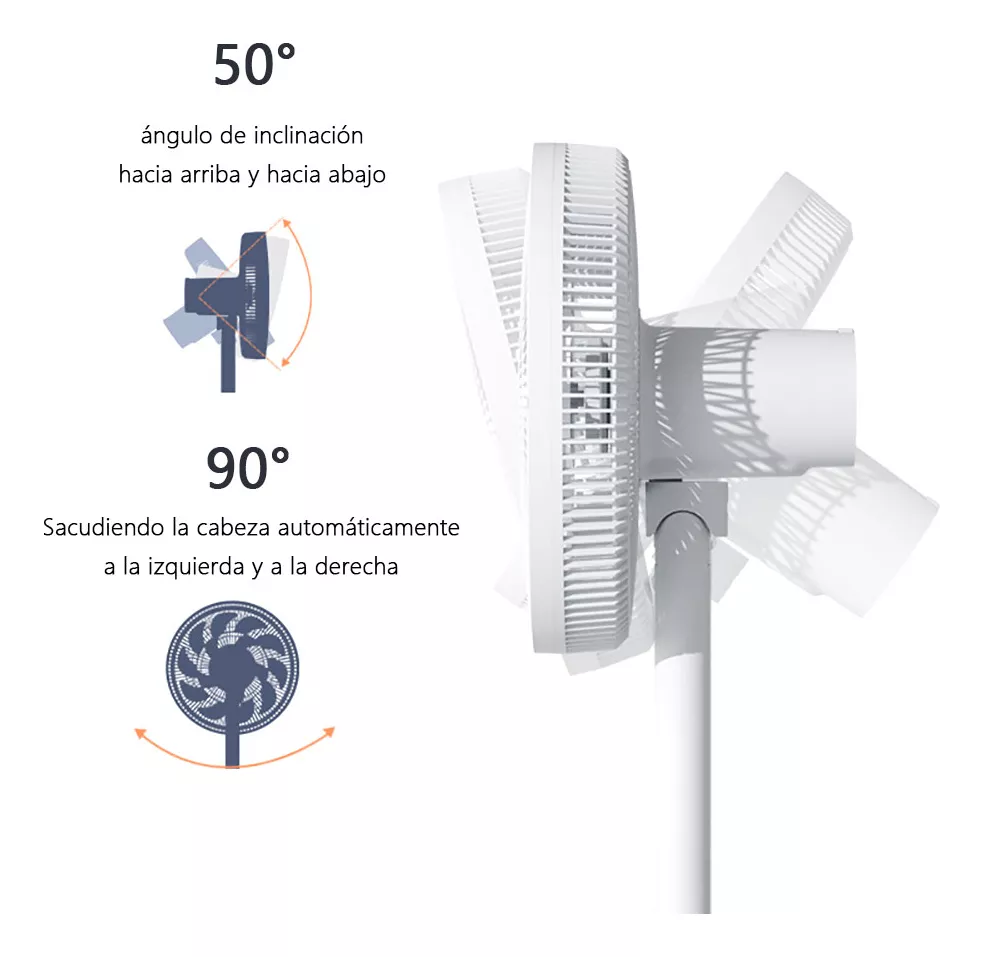 Foto 4 pulgar | Ventilador de Pedestal 15 Aspas Portátil 3 Velocidades Oscilante