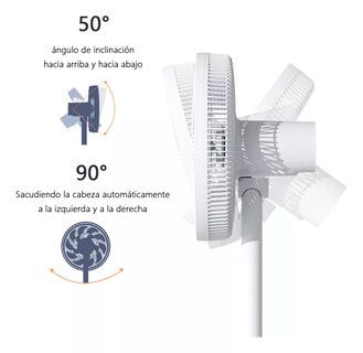 Foto 3 | Ventilador de Pedestal 15 Aspas Portátil 3 Velocidades Oscilante