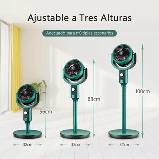 Foto 4 | Ventilador de Pie 3 Aspas 3 Velocidades Altura Ajustable