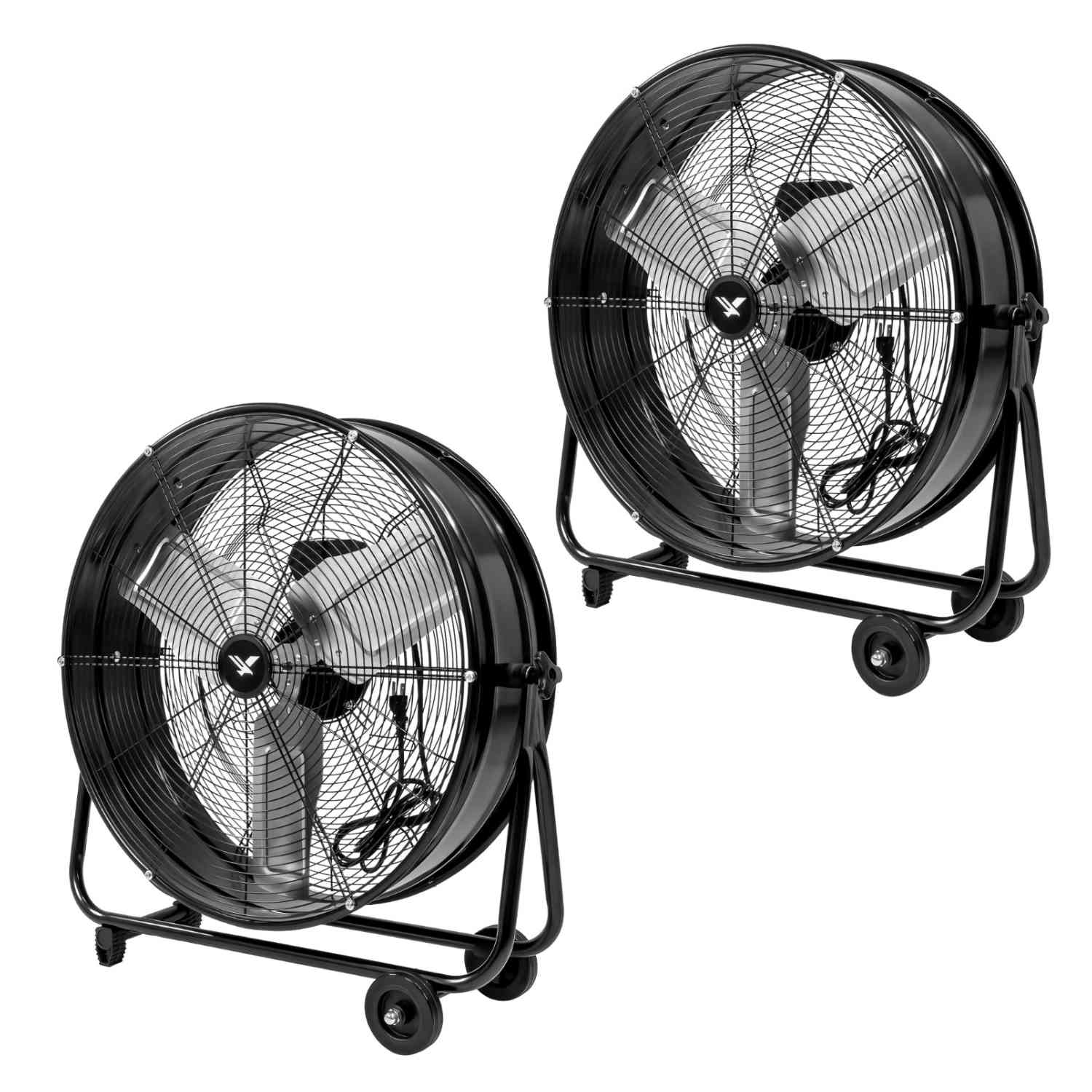 Kit Set 2 Ventiladores Industriales Metalico Piso 180w 30' Gutstark Home