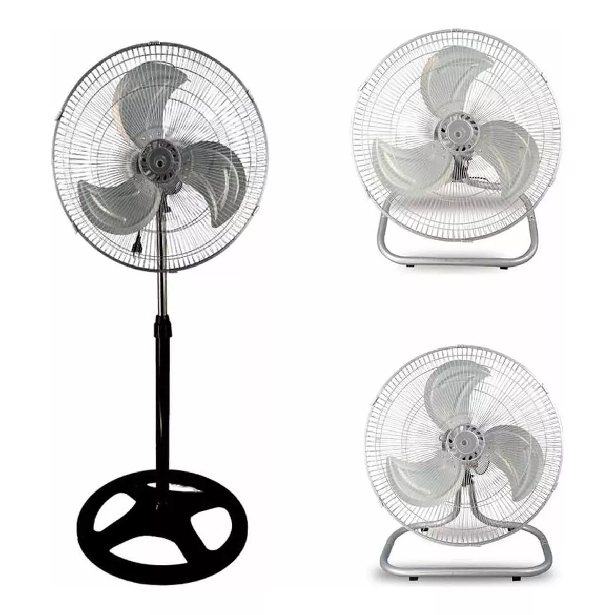 Foto 4 pulgar | Ventilador Pedestal 3 En 1 (pedestal, Piso Y Pared) Color  Plateado Aspas Cromo Diámetro 18 F