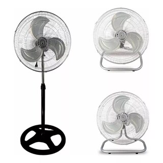 Foto 3 | Ventilador Pedestal 3 En 1 (pedestal, Piso Y Pared) Color Plateado Aspas Cromo Diámetro 18 F