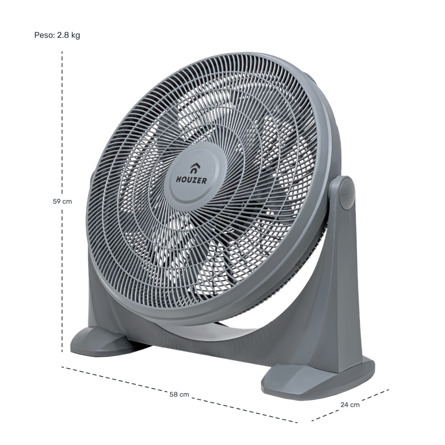 Foto 6 | Kit de 2 Ventiladores de Piso 23' Houzer 5 Aspas