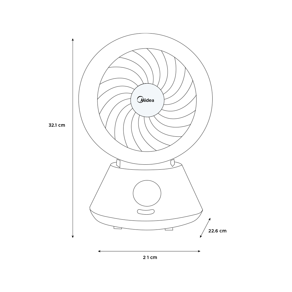 Foto 6 pulgar | Ventilador Midea De Circulación Personal 3d Booster 6''