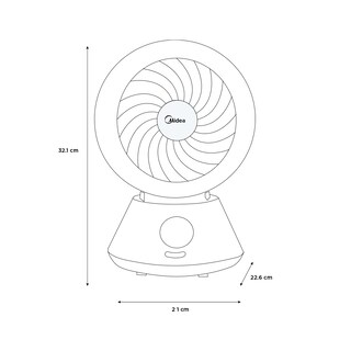 Foto 5 | Ventilador Midea De Circulación Personal 3d Booster 6''