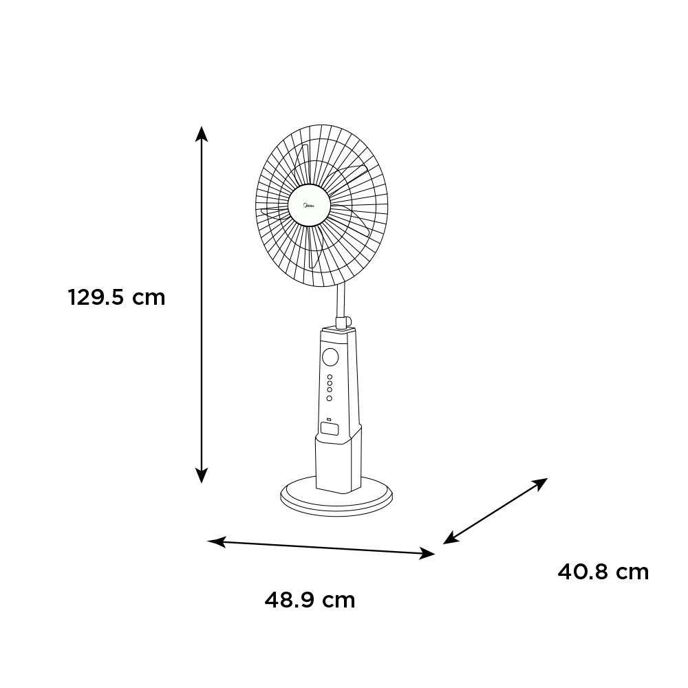 Foto 5 pulgar | Ventilador De Pedestal Midea Recharge Fan 18''