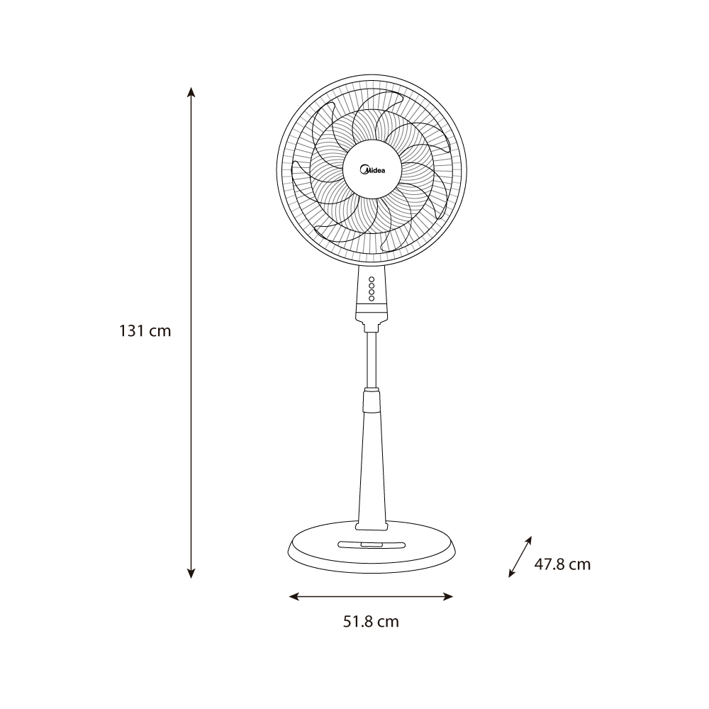 Foto 6 pulgar | Ventilador Midea De Pedestal 3 En 1 Flexicool 18''