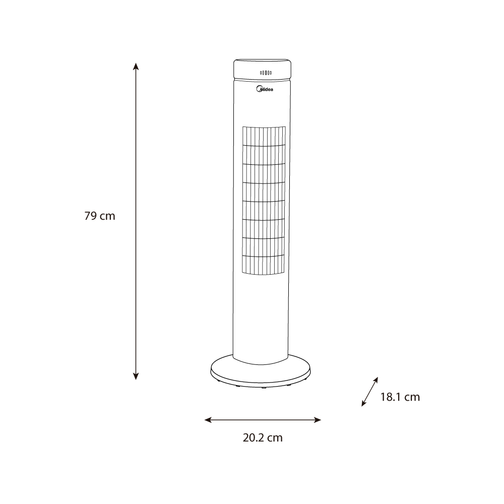 Foto 3 pulgar | Ventilador Midea De Torre Coolbreeze 30''