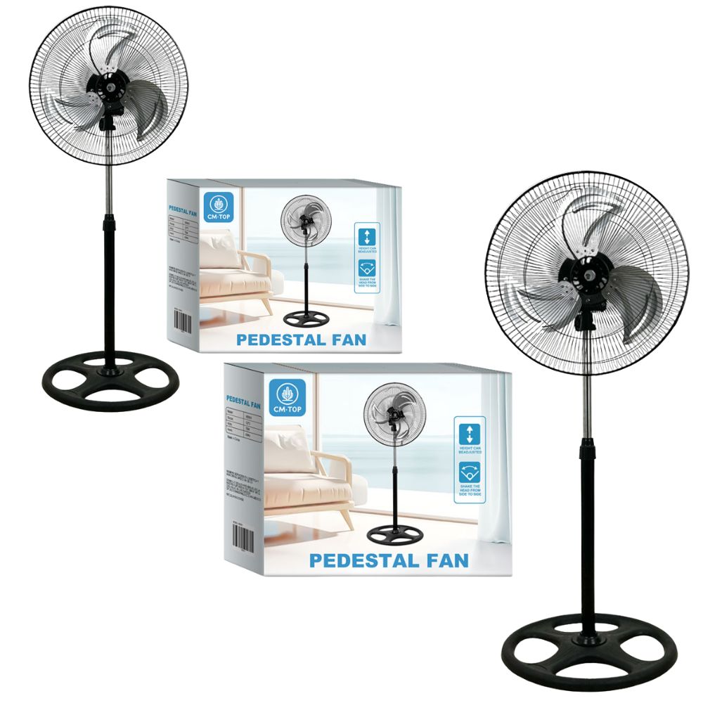Foto 3 pulgar | Pack De Ventilador De Pie Con 3 Palas De Metal