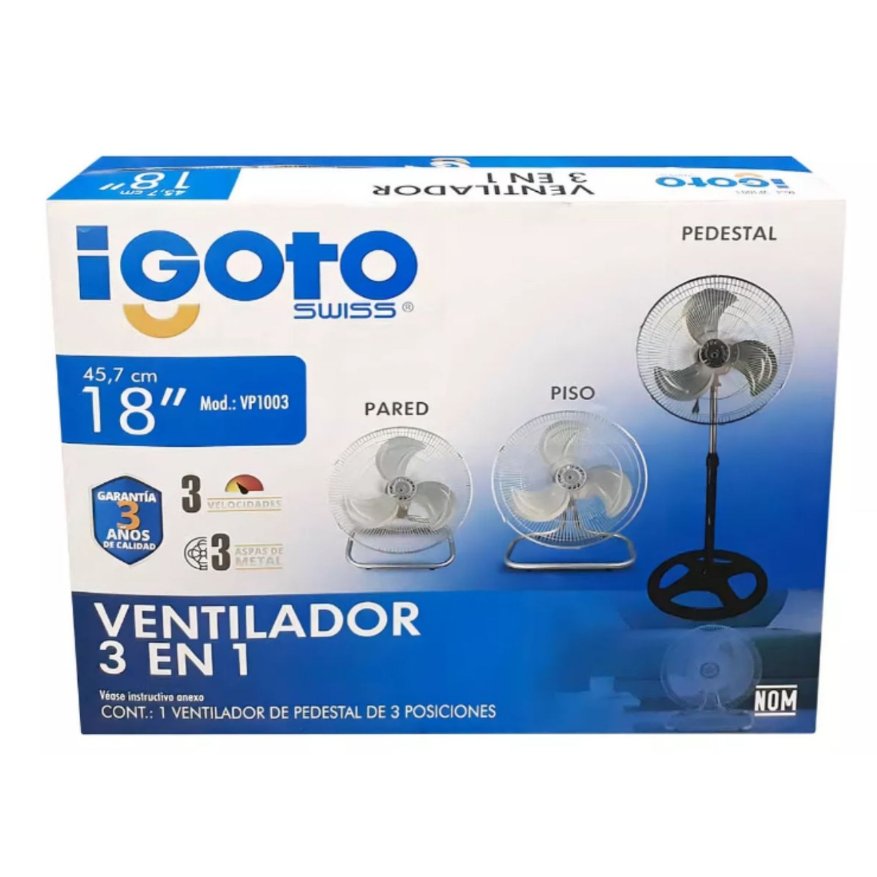 Foto 6 pulgar | Ventilador 3 En 1 18'' 4 Pzas Aspas De Metal
