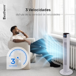 Foto 8 | Ventilador de Torre Bestherm FZ30-48YR-LED con Pantalla Led y Control Remoto