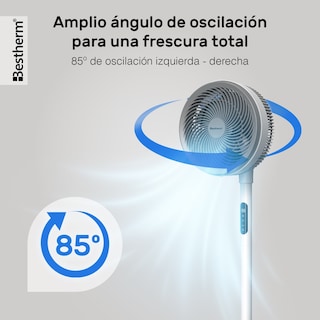Foto 4 | Ventilador De Mesa, Circulador De Aire De Cc Bestherm Fjd23-23fr De 9 Pulgadas Con Pantalla Led (2 En 1)