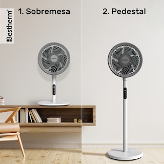 Foto 5 | Ventilador De Mesa, Circulador De Aire De Cc Bestherm Fjd23-23fr De 9 Pulgadas Con Pantalla Led (2 En 1)