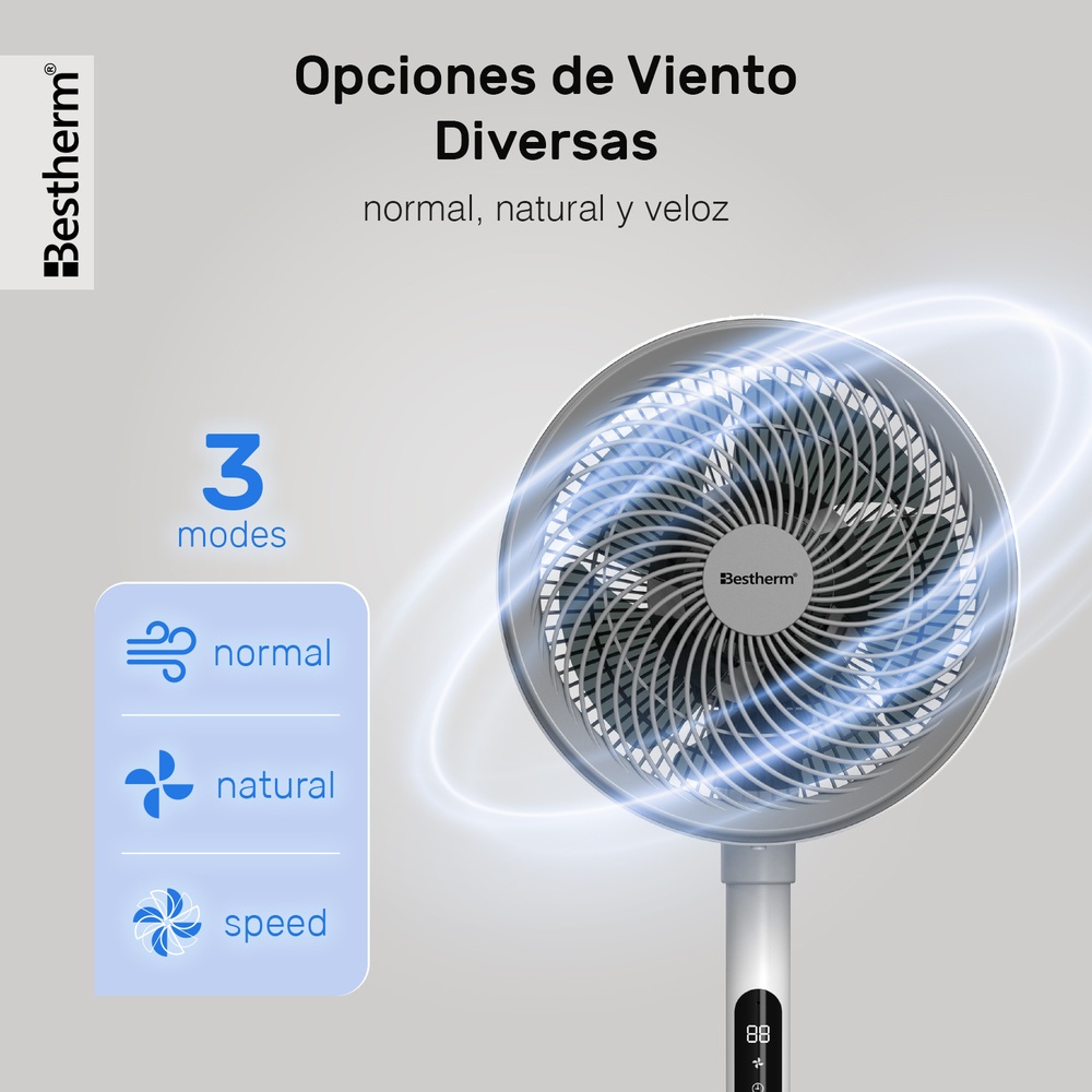 Foto 8 pulgar | Ventilador De Mesa, Circulador De Aire De Cc Bestherm Fjd23-23fr De 9 Pulgadas Con Pantalla Led (2 En 1)