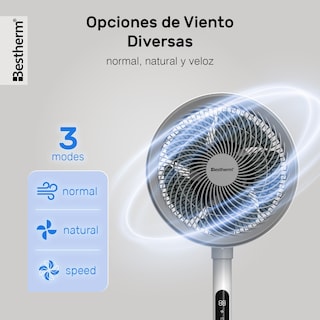 Foto 7 | Ventilador De Mesa, Circulador De Aire De Cc Bestherm Fjd23-23fr De 9 Pulgadas Con Pantalla Led (2 En 1)