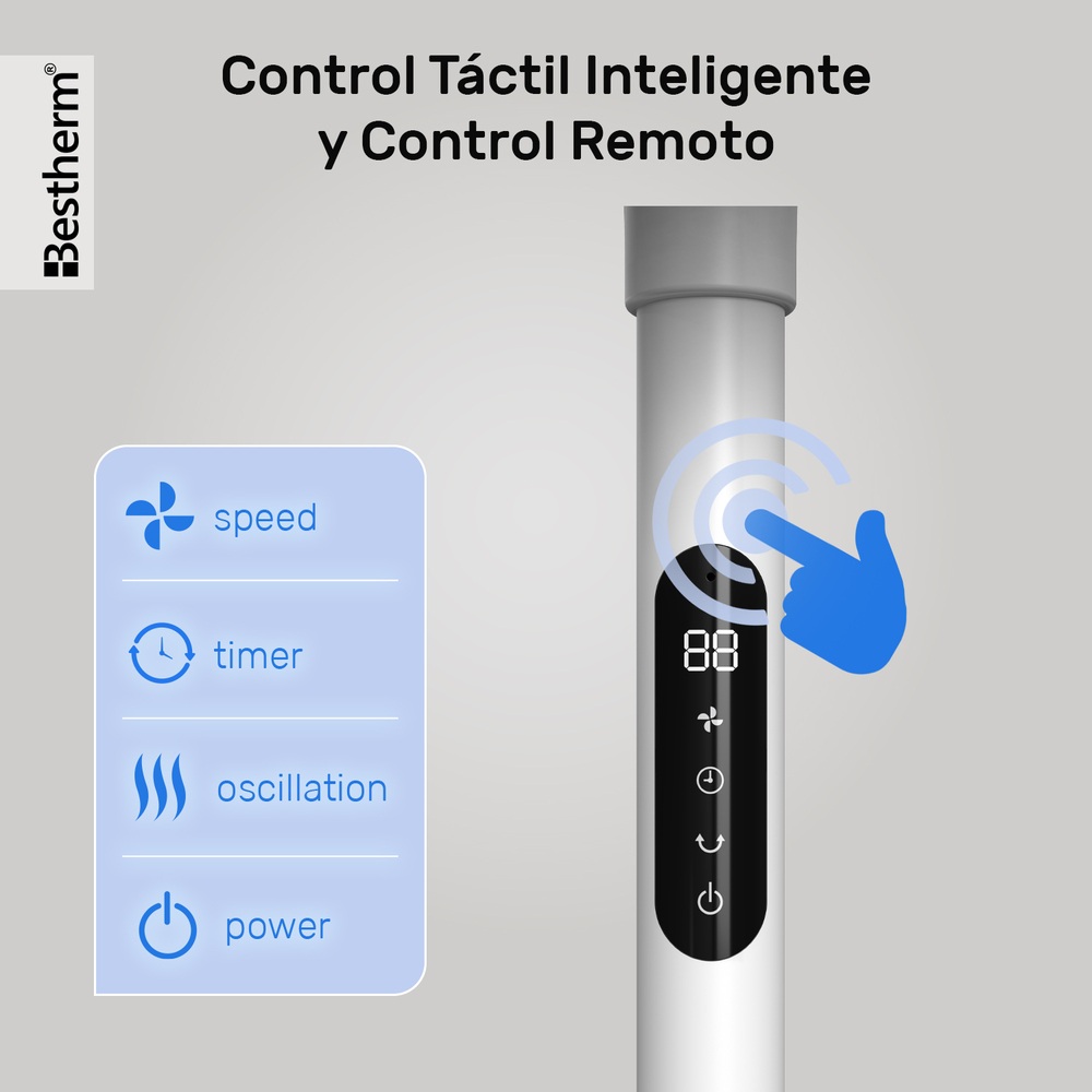 Foto 9 pulgar | Ventilador De Mesa, Circulador De Aire De Cc Bestherm Fjd23-23fr De 9 Pulgadas Con Pantalla Led (2 En 1)