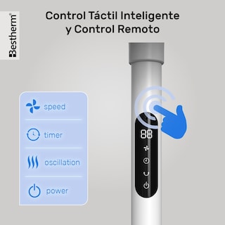 Foto 8 | Ventilador De Mesa, Circulador De Aire De Cc Bestherm Fjd23-23fr De 9 Pulgadas Con Pantalla Led (2 En 1)