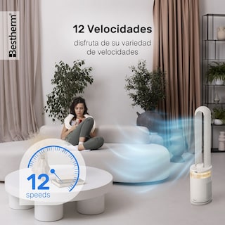 Foto 5 | Ventilador Bldc Bestherm Fbd16-23ar Silencioso Con Humidificador Y Luz Ambiental
