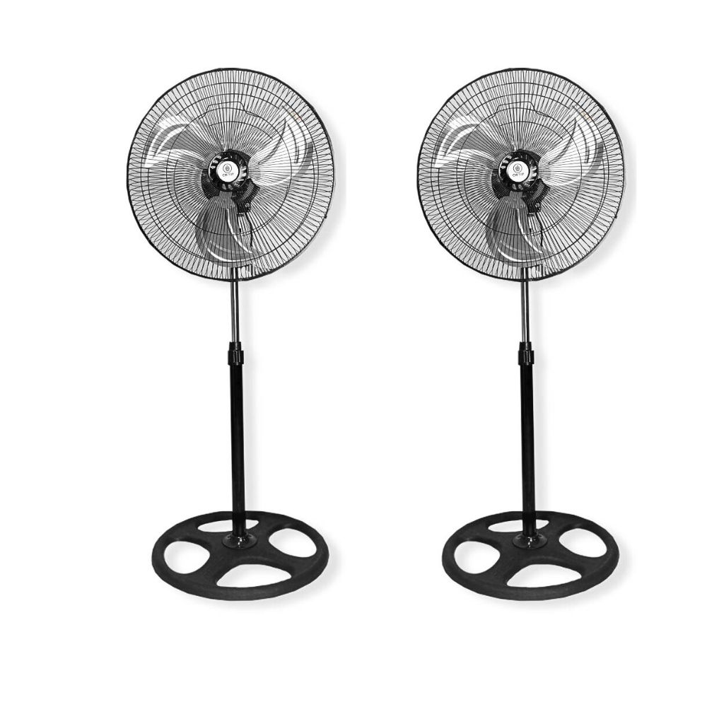 Foto 2 pulgar | 2pcs Ventilador De Pedestal Industrial Cm-top 19 Pulgadas 3 Velocidades Aspas Metálica Color Negro