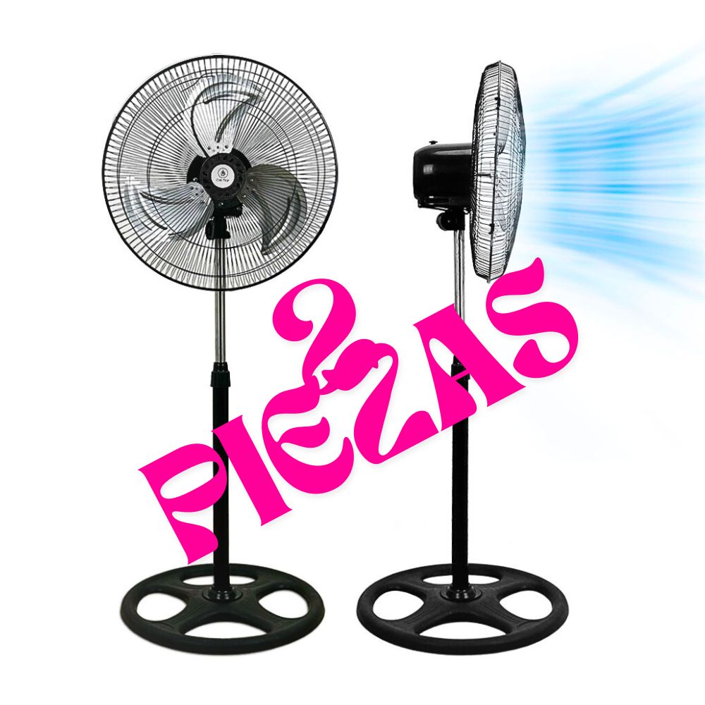 Foto 3 pulgar | 2pcs Ventilador De Pedestal Industrial Cm-top 19 Pulgadas 3 Velocidades Aspas Metálica Color Negro