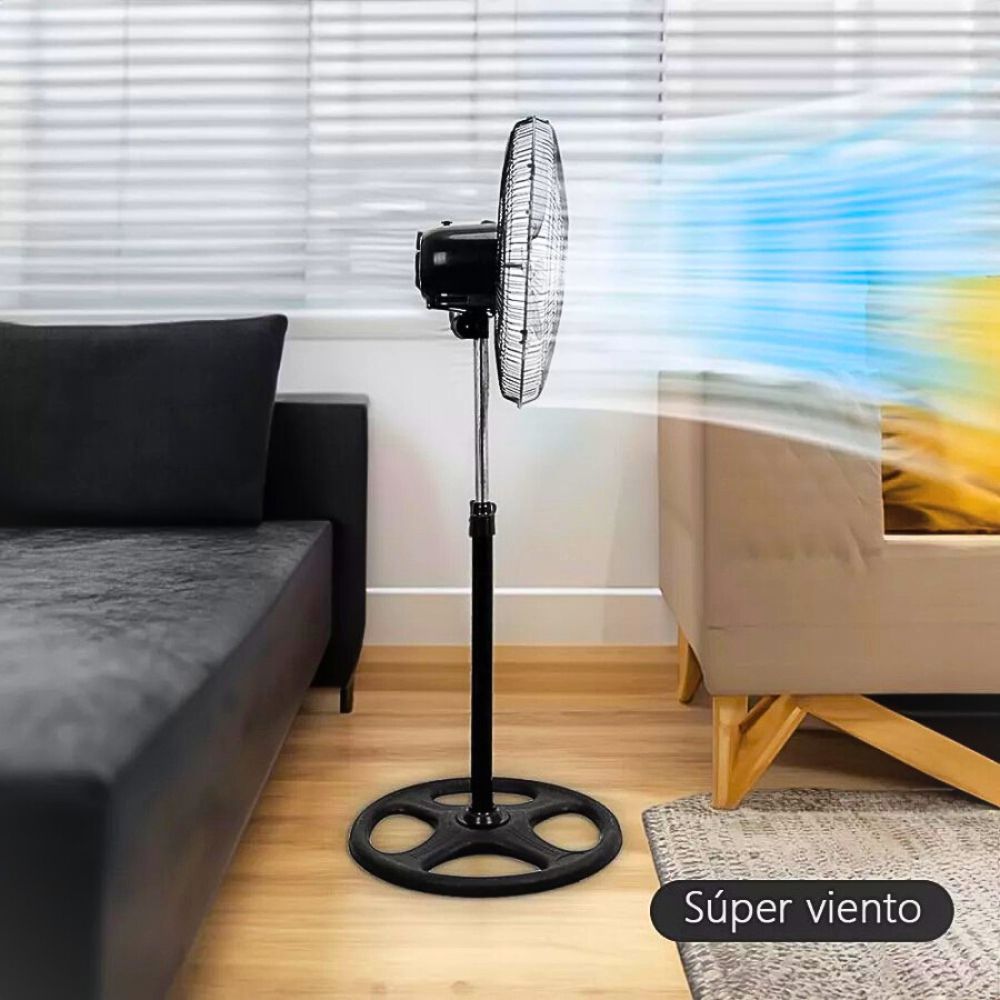 Foto 7 pulgar | 2pcs Ventilador De Pedestal Industrial Cm-top 19 Pulgadas 3 Velocidades Aspas Metálica Color Negro