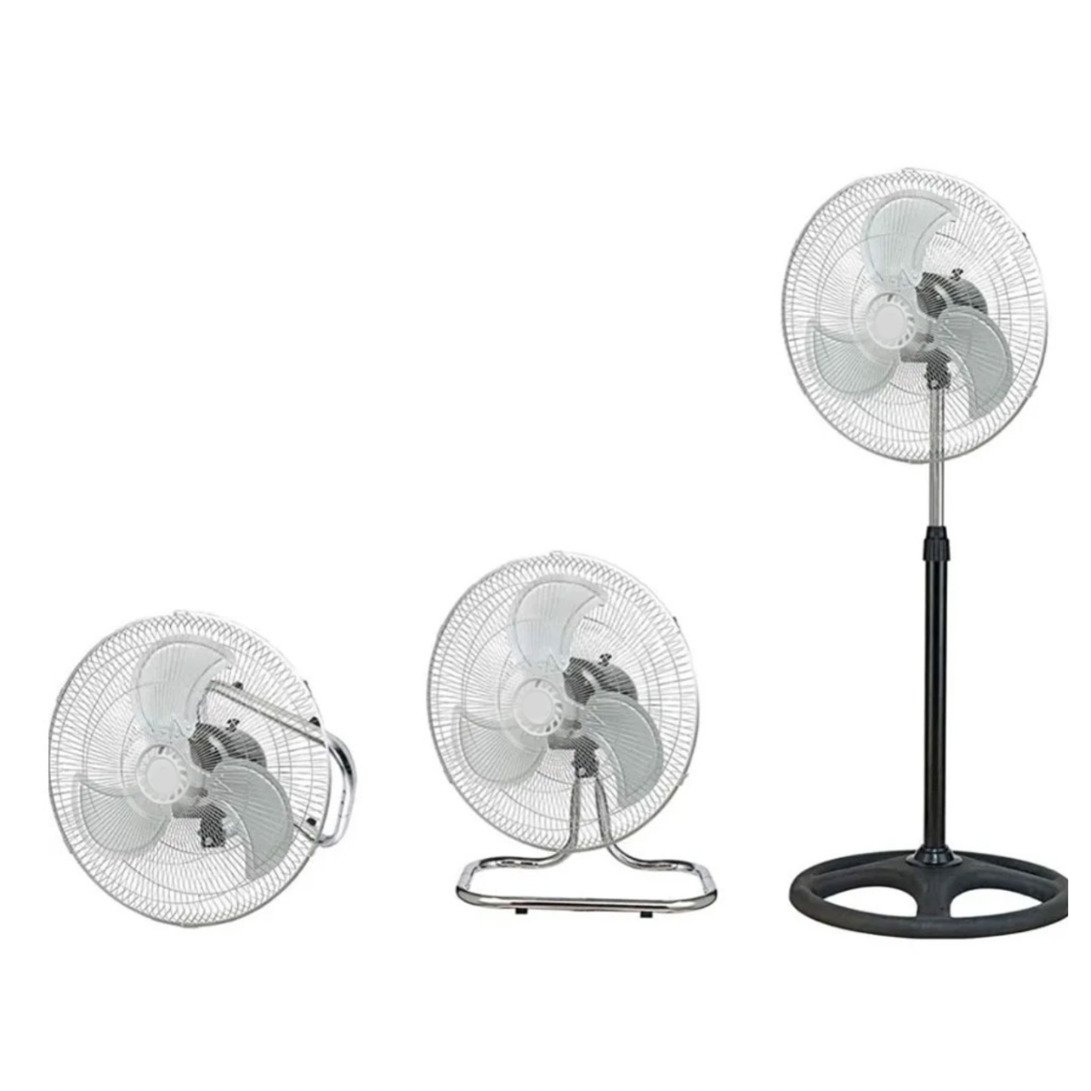 Ventilador De 18'' Pedestal, Piso Pared Con 3 Velocidades