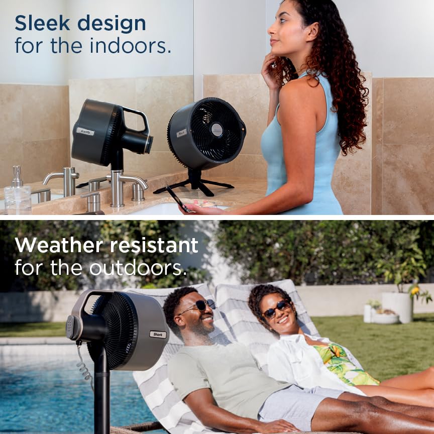 Foto 4 pulgar | Ventilador Mist Shark Flexbreeze Pro Para Interiores Y Exteriores, Color Gris Antracita - Venta Internacional.