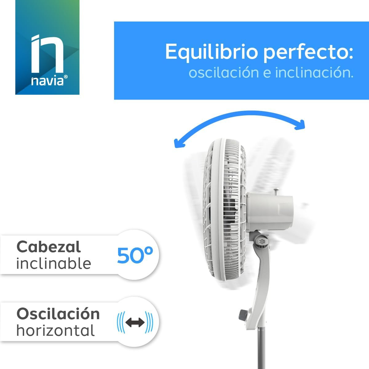 Foto 3 pulgar | Ventilador de Pedestal Navia P160 16 Pulgadas 3 Velocidades