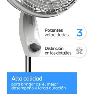 Foto 3 | Ventilador de Pedestal Navia P160 16 Pulgadas 3 Velocidades