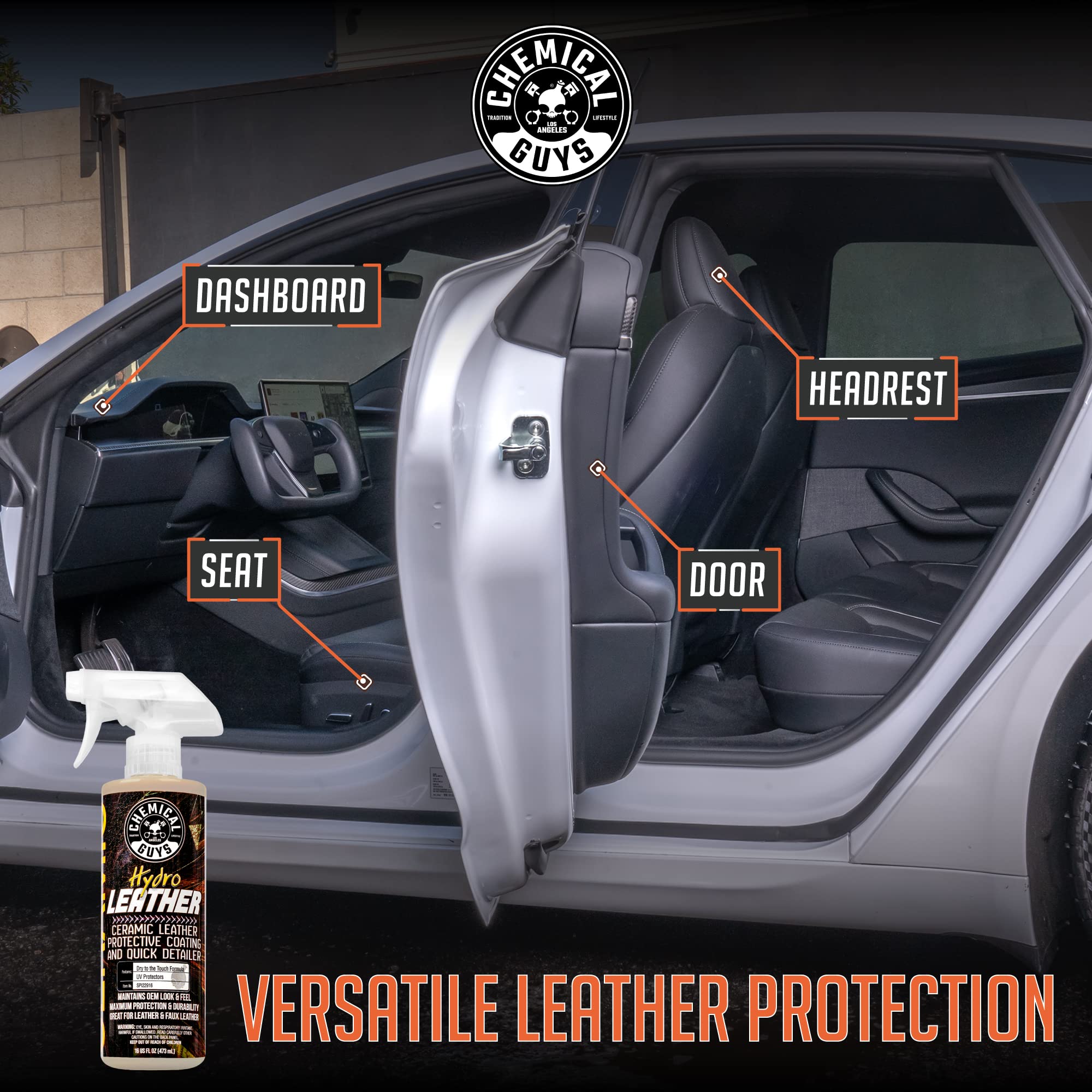 Foto 8 pulgar | Revestimiento Protector De Cuero Chemical Guys Hydroleather 473 Ml - Venta Internacional.