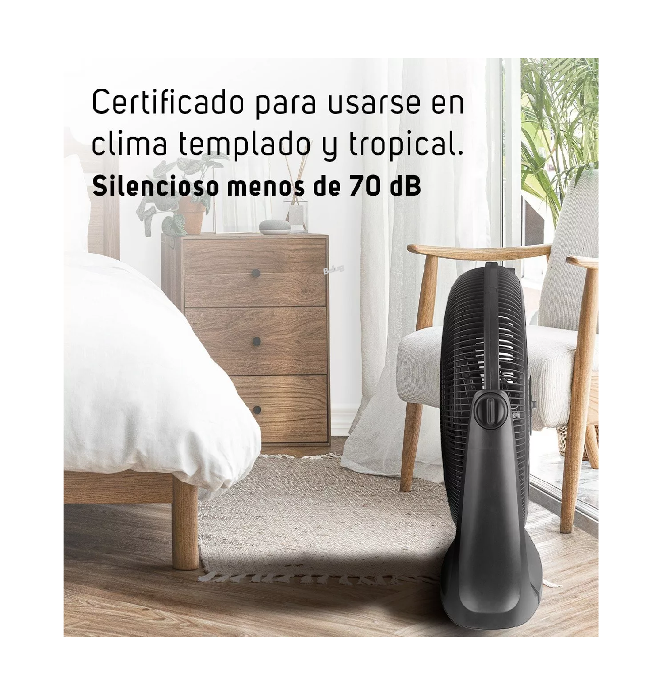 Foto 4 pulgar | Ventilador De Piso 3 Vel Negro Belug