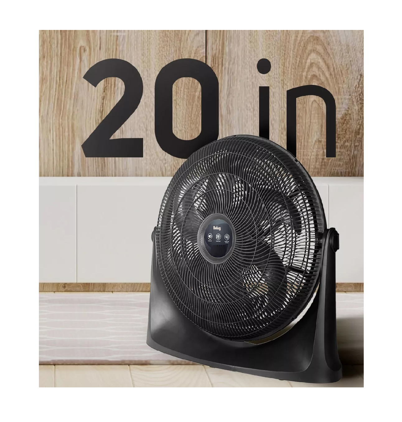 Foto 5 pulgar | Ventilador De Piso 3 Vel Negro Belug