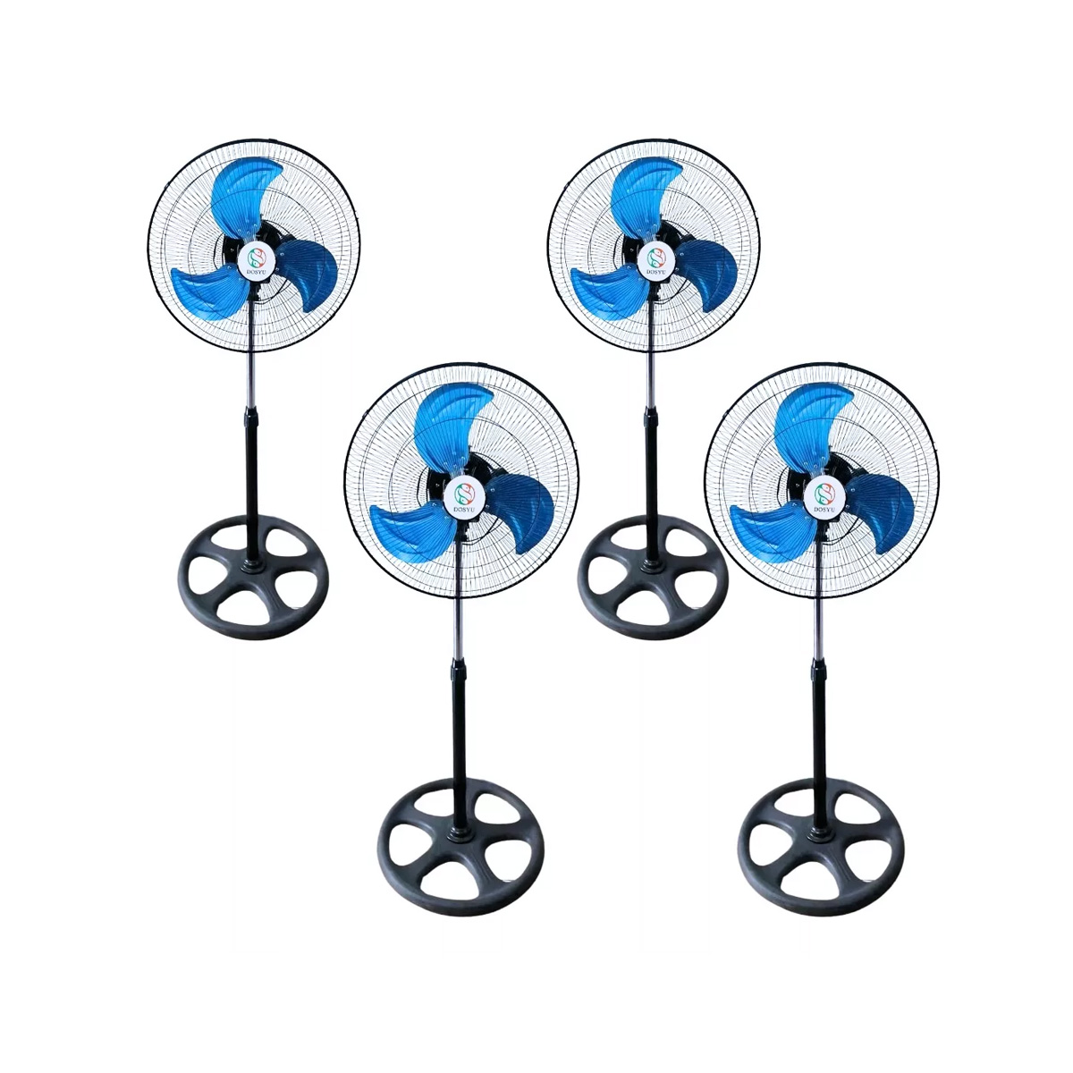 Foto 3 pulgar | 4 Pack Ventilador Pedestal 3 Aspas Casa Oficina Ajustable