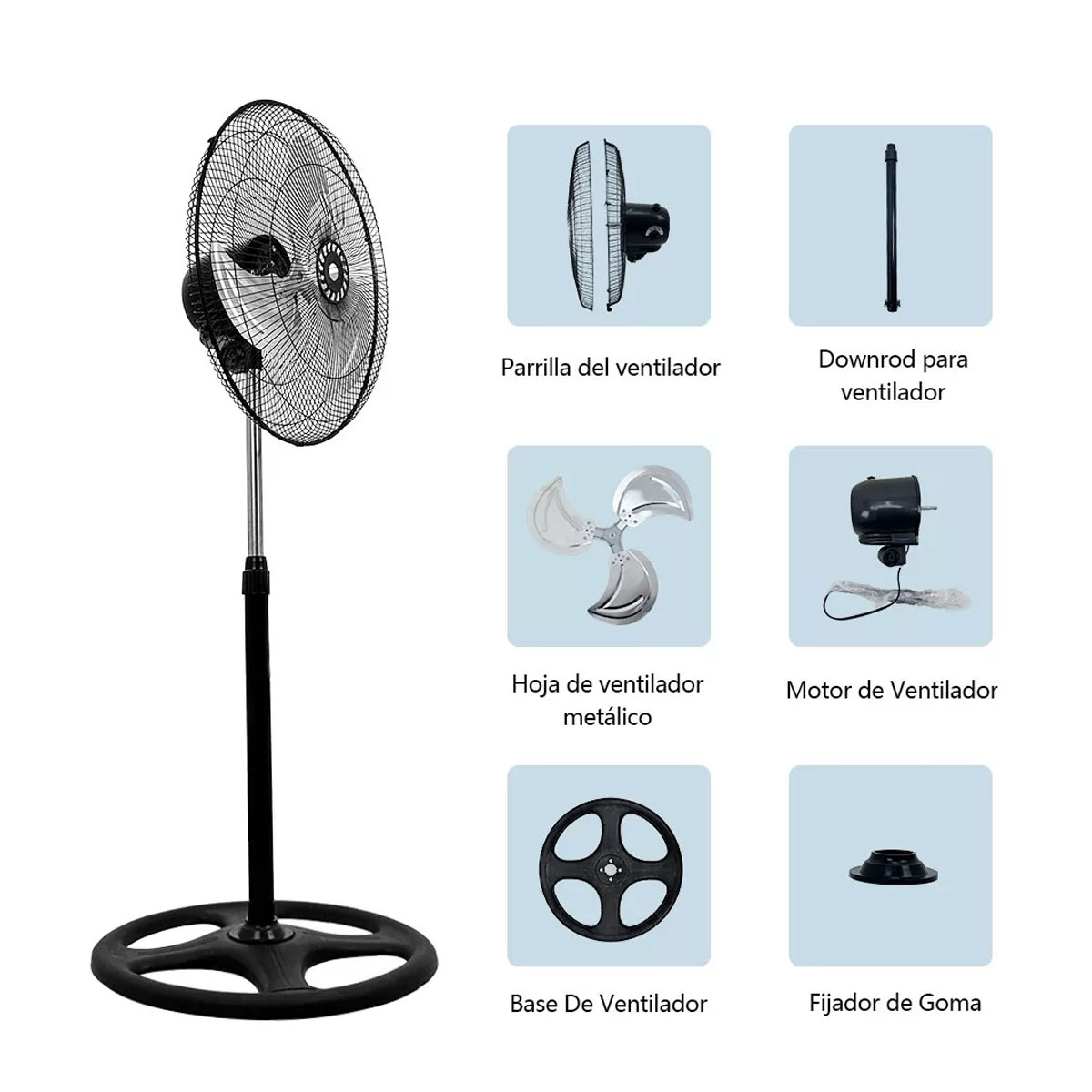 Foto 4 pulgar | 4 Pack Ventilador Pedestal 3 Aspas Casa Oficina Ajustable
