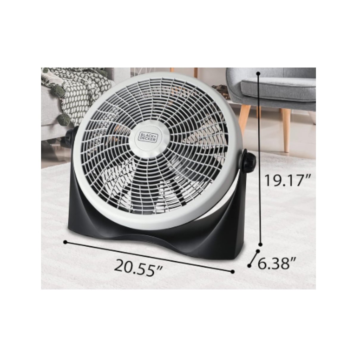 Foto 5 pulgar | Ventilador De Piso 16'' B&d 3 Vel Negro/gris Bff16b