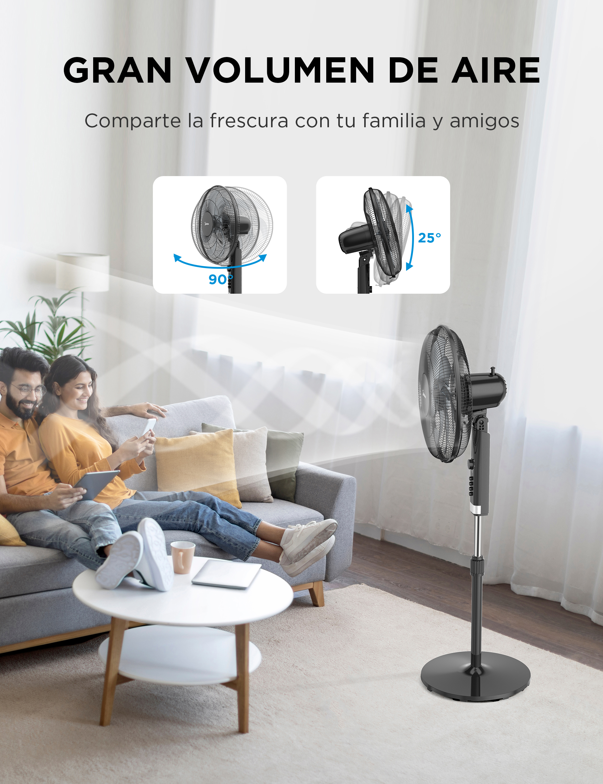 Foto 4 pulgar | Ventilador de Pedestal Midea  Air-booster 16"