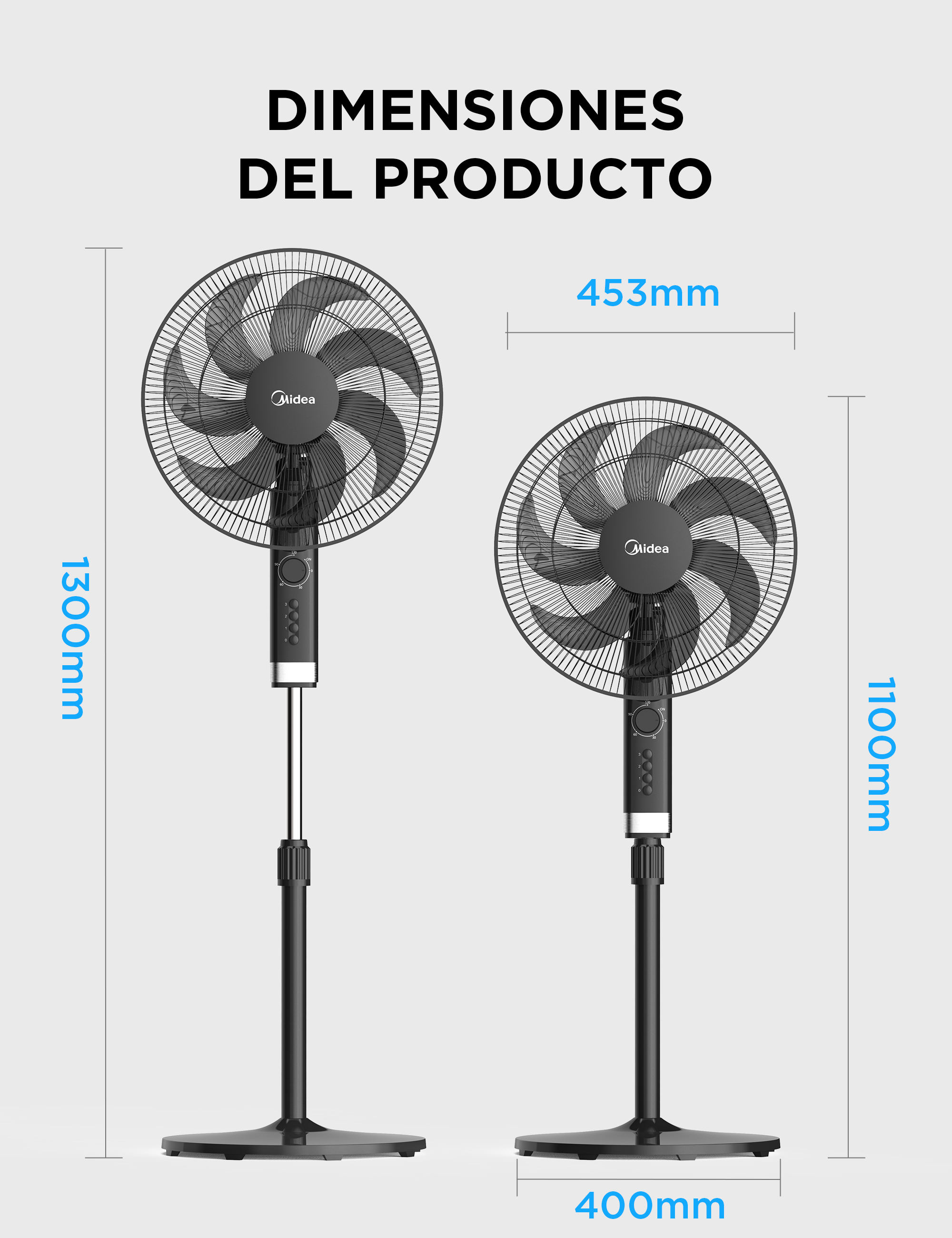 Foto 9 pulgar | Ventilador de Pedestal Midea  Air-booster 16"