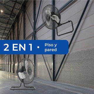 Foto 7 | Narvik Ventilador De 12 Pulgadas Industrial 2 En 1: Piso Y Pared 55w Con Aspas De Aluminio Oscilación De 90°