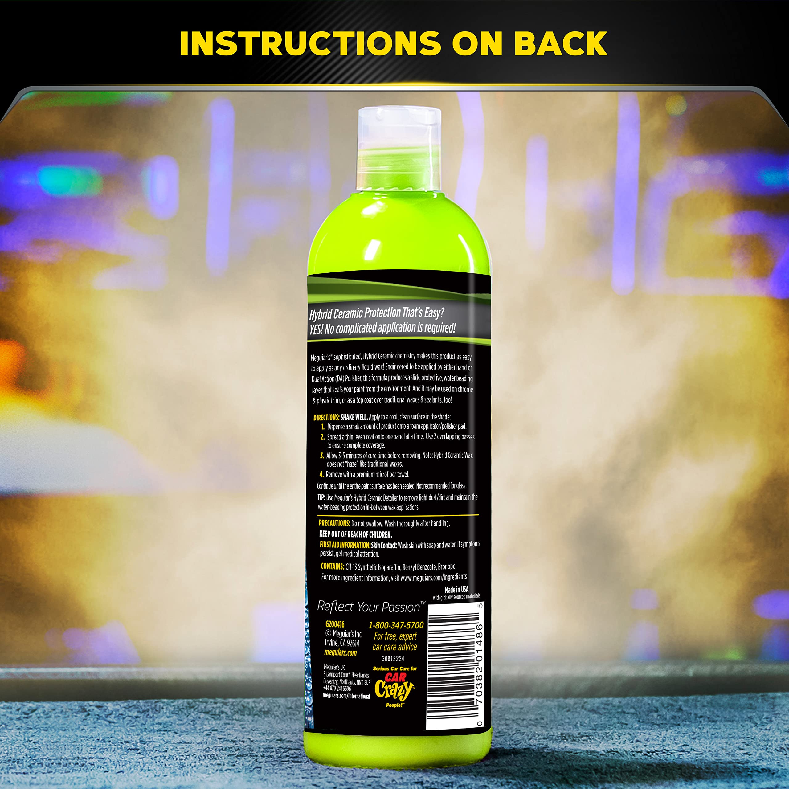 Foto 7 | Cera Líquida Cerámica Meguiar's Hybrid, Botella De 16 Oz - Venta Internacional.